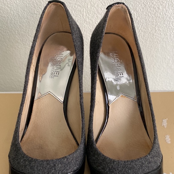 Michael Kors Presseley Cap Toe Flannel Stiletto Heel Pump Size 7 - Picture 6 of 9